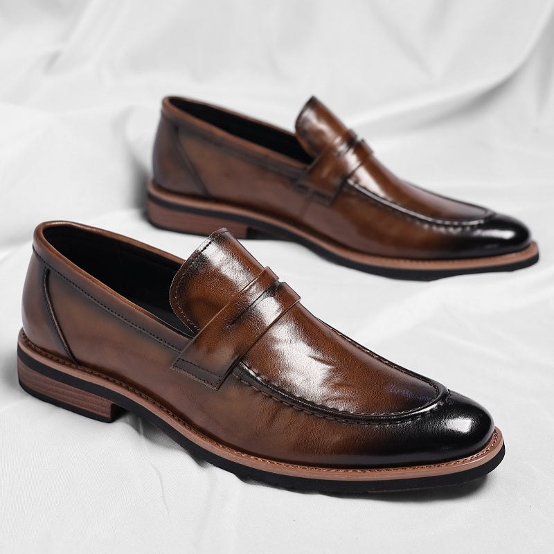 Imperial Men’s Penny Loafers – Genuine Italian Leather with Cushioned Footbed