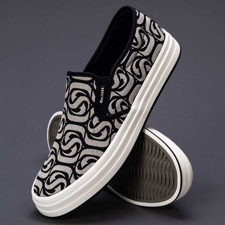Brielle Monogram Design Slip-Ons