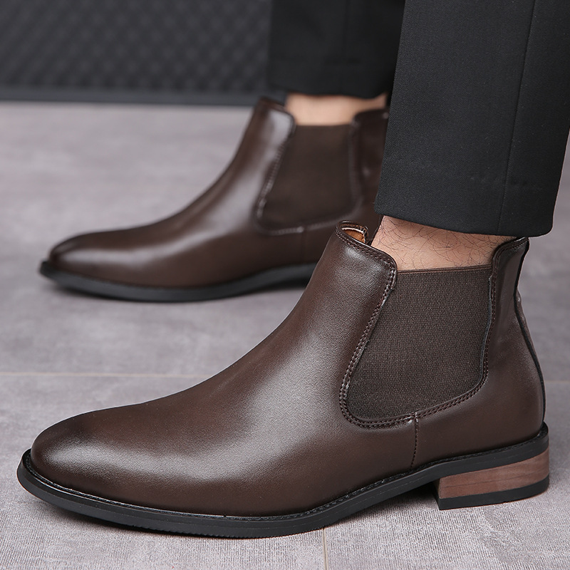 Paxton Men’s Leather Chelsea Boots – Cushioned Comfort & Classic Style