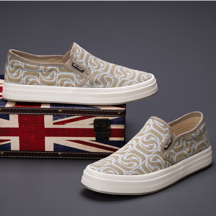 Brielle Monogram Design Slip-Ons