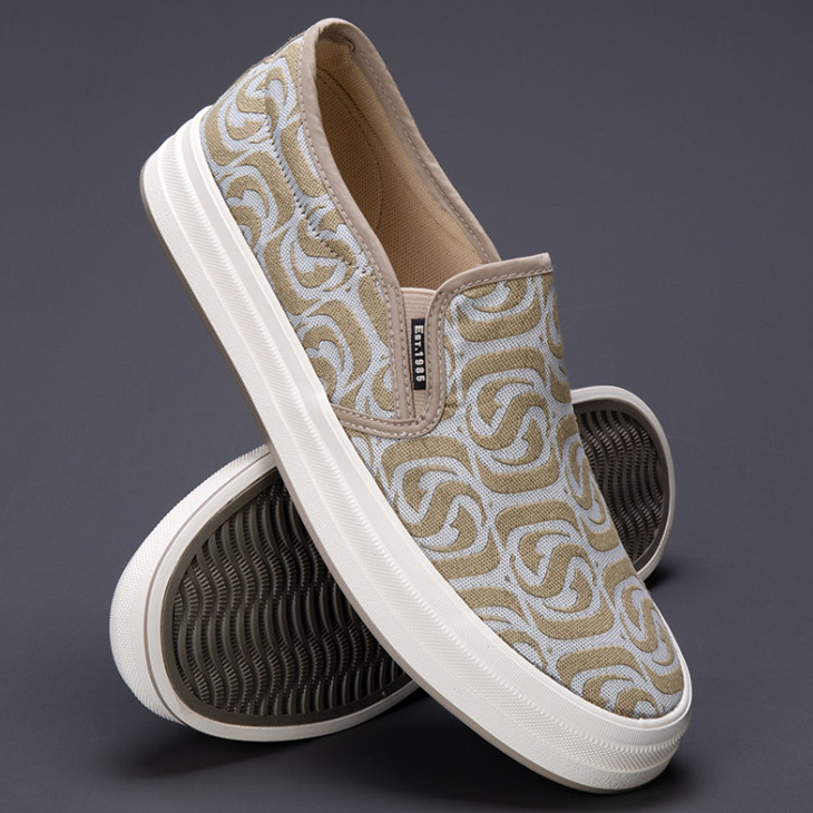 Brielle Monogram Design Slip-Ons