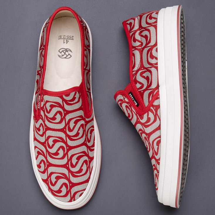 Brielle Monogram Design Slip-Ons