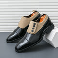 Lorenzo Dual-Tone Leather Dress Shoes – Suede & Leather Slip-On Loafers