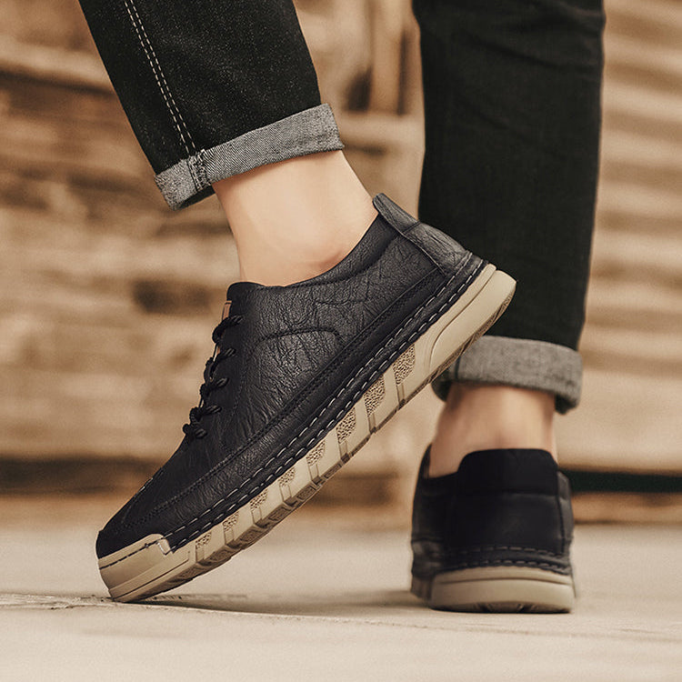 Landon Men’s Leather Sneakers – Rugged Casual Shoes