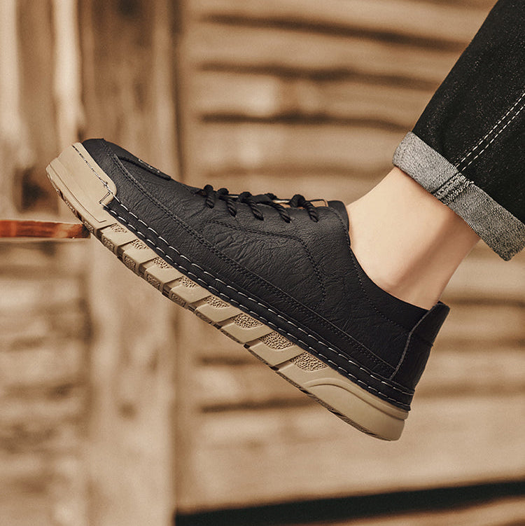 Landon Men’s Leather Sneakers – Rugged Casual Shoes