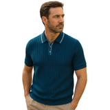 Jude Sleek Knit Polo - Refined Comfort with Contrast Detailing