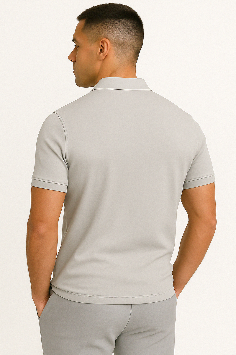 Dario Mid-Zip Polo - Slim-Fit Knit Polo with Modern Half-Zip Styling