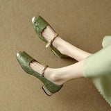 Evelyn White Heels – Twisted Pearl Strap & Low Rhinestone Block 6