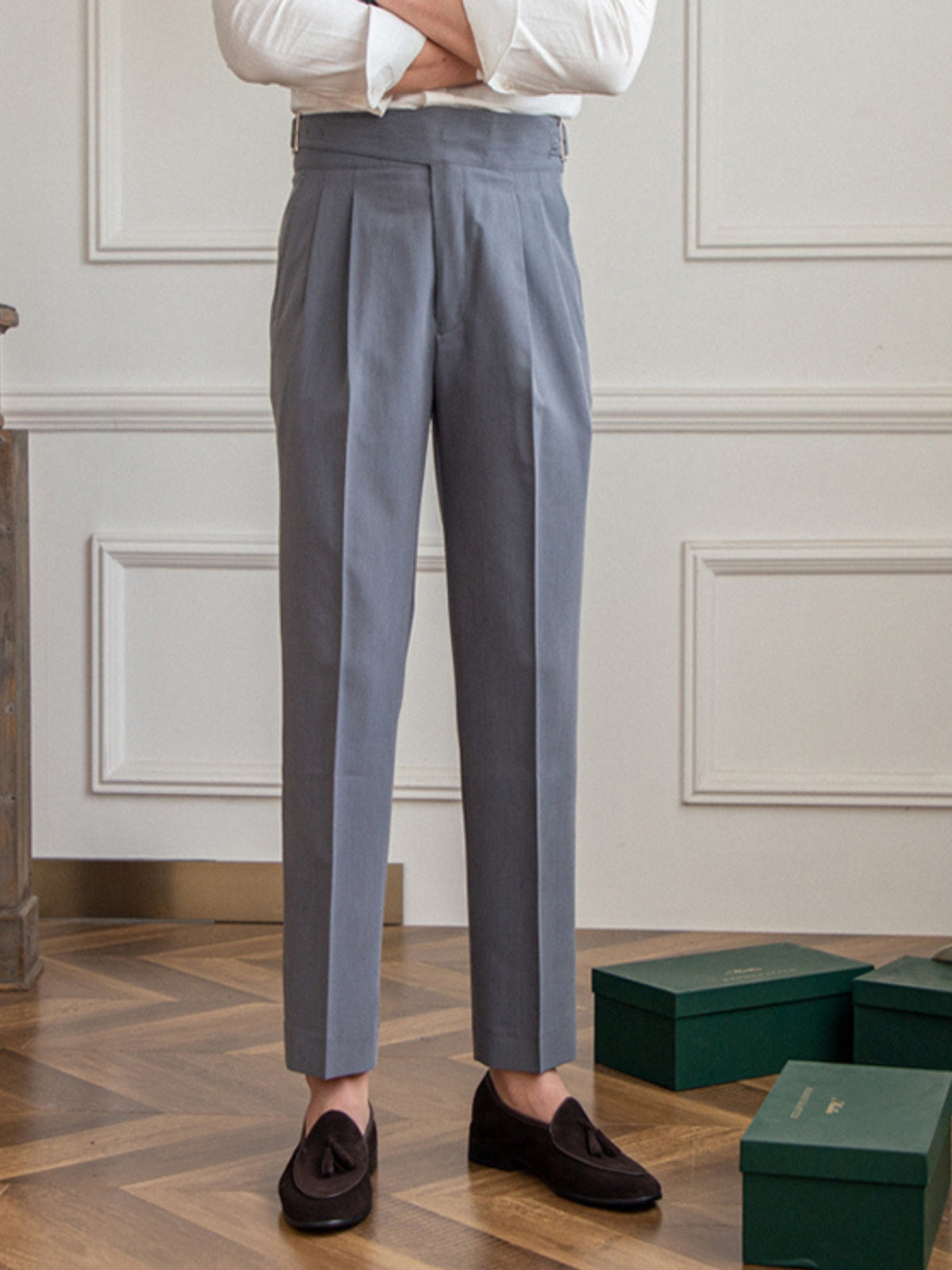 Florence Slim Fit Gurkha Trousers – Premium Anti-Wrinkle Fabric for Effortless Style 8