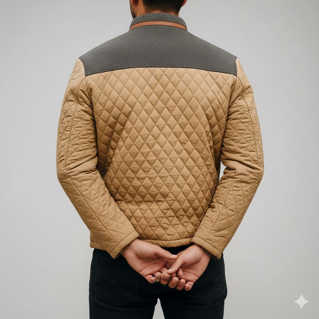 Adriano Men’s Puffer Jacket – Lightweight Quilted Zip-Up Jacket