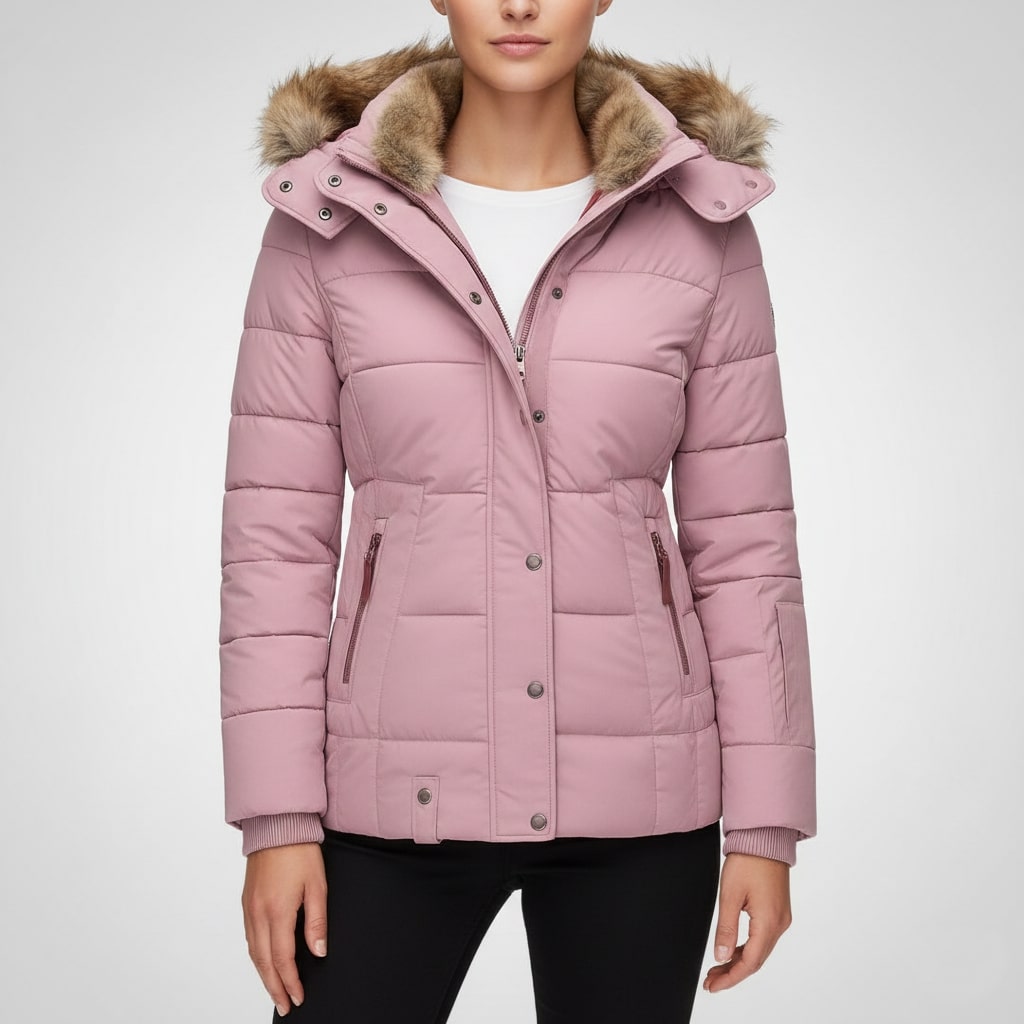 Katrina Women’s Winter Jacket – Insulated Zip-Up Hooded Jacket