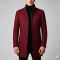 Ramiro Men’s Wool Coat – Tailored Soft Winter Long Overcoat