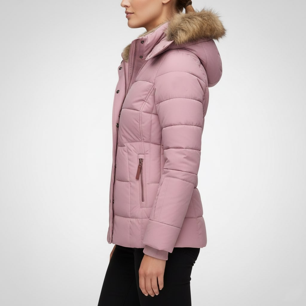 Katrina Women’s Winter Jacket – Insulated Zip-Up Hooded Jacket