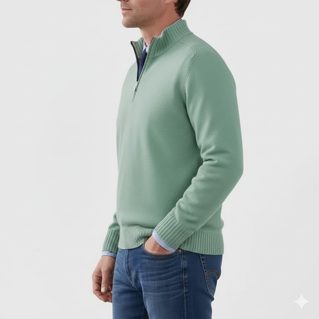 Callum Men’s Half-Zip Sweater – Soft Knit Pullover