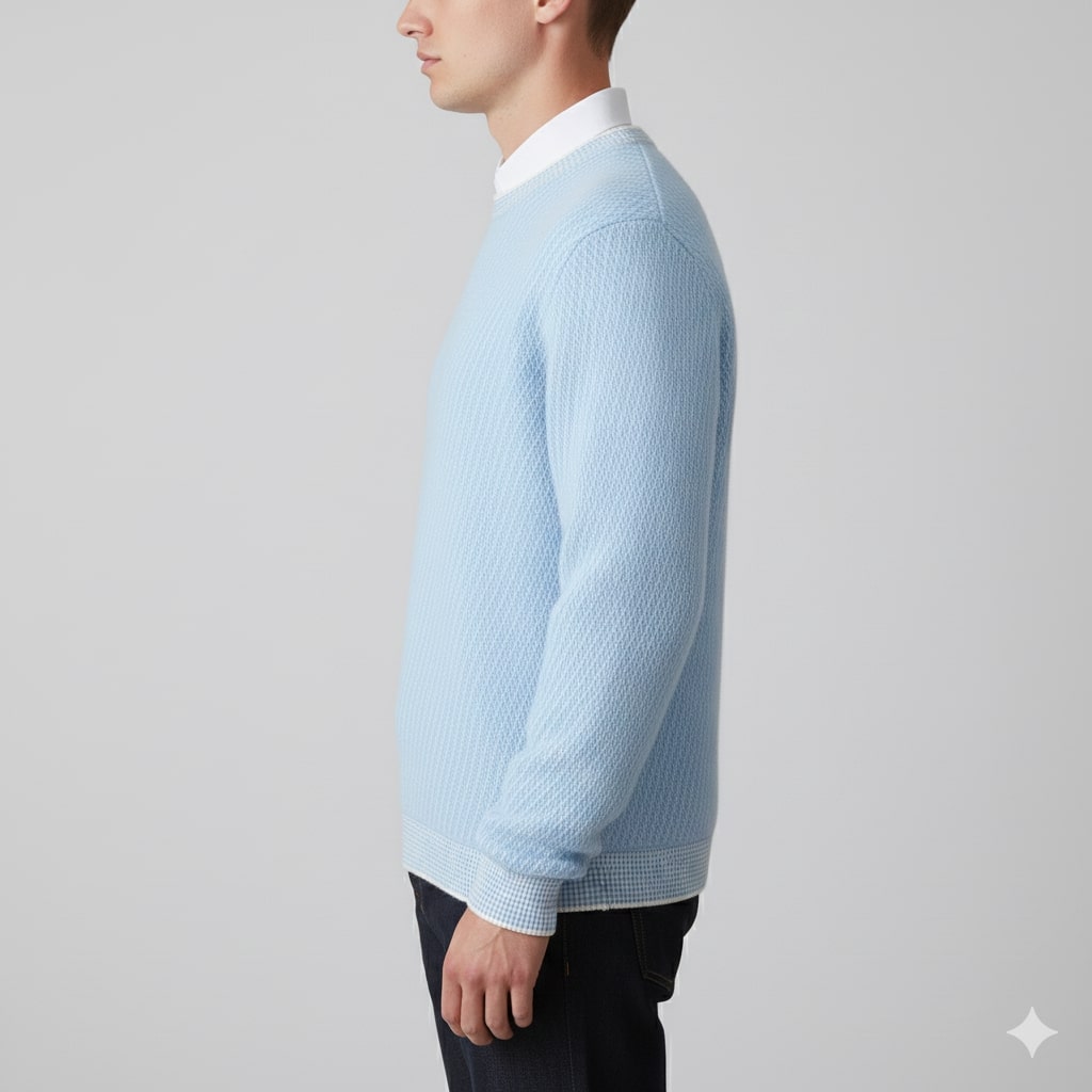 Alvino Men’s Knit Sweater – Soft Ribbed Crewneck Pullover