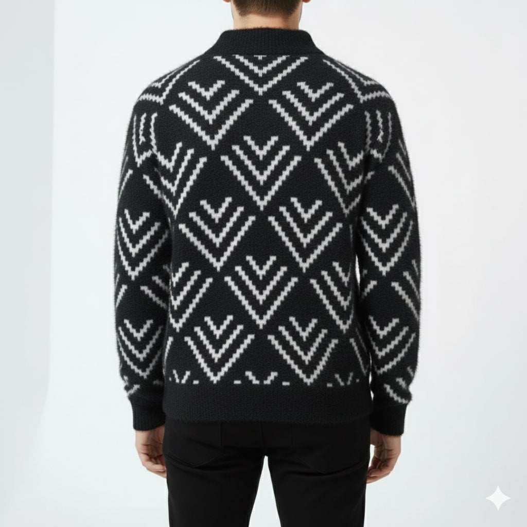 Morgan Men’s Knit Sweater – Plush Winter Pullover for Layered Warmth