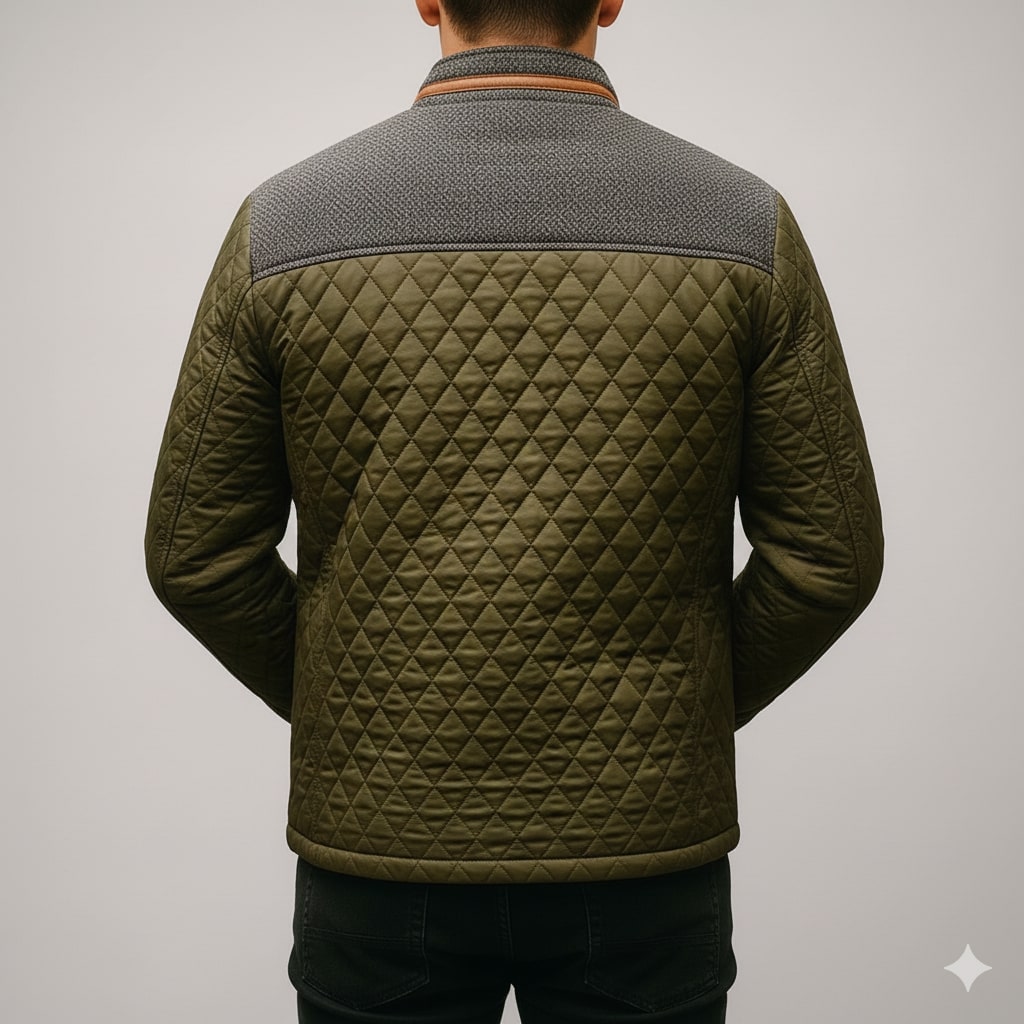 Adriano Men’s Puffer Jacket – Lightweight Quilted Zip-Up Jacket