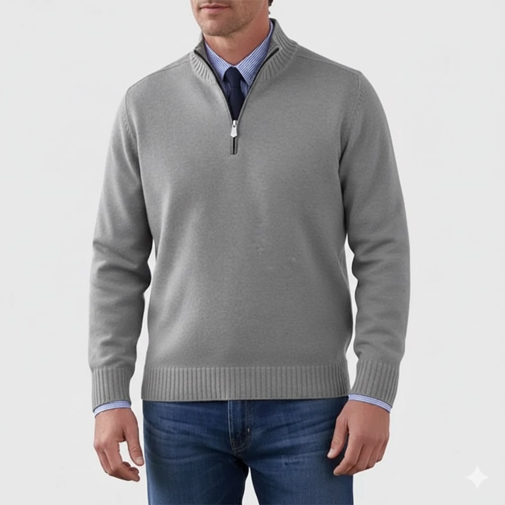Callum Men’s Half-Zip Sweater – Soft Knit Pullover