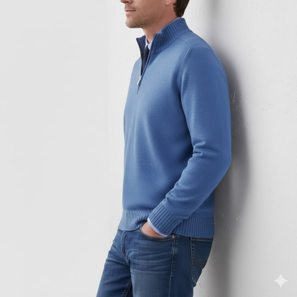 Callum Men’s Half-Zip Sweater – Soft Knit Pullover