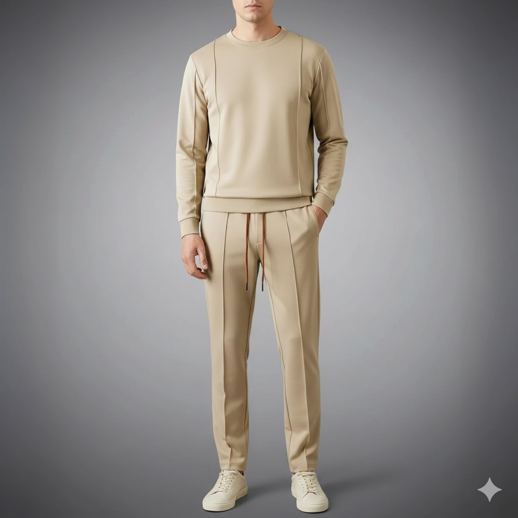 Marlow Cotton-Silk Lounge Set – Premium Men’s 2-Piece Relaxed Co-ord