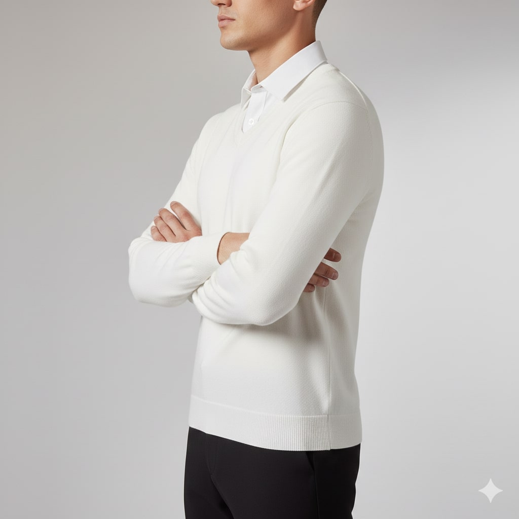 Victoriano Men’s Knit Sweater – Lightweight V-Neck Pullover