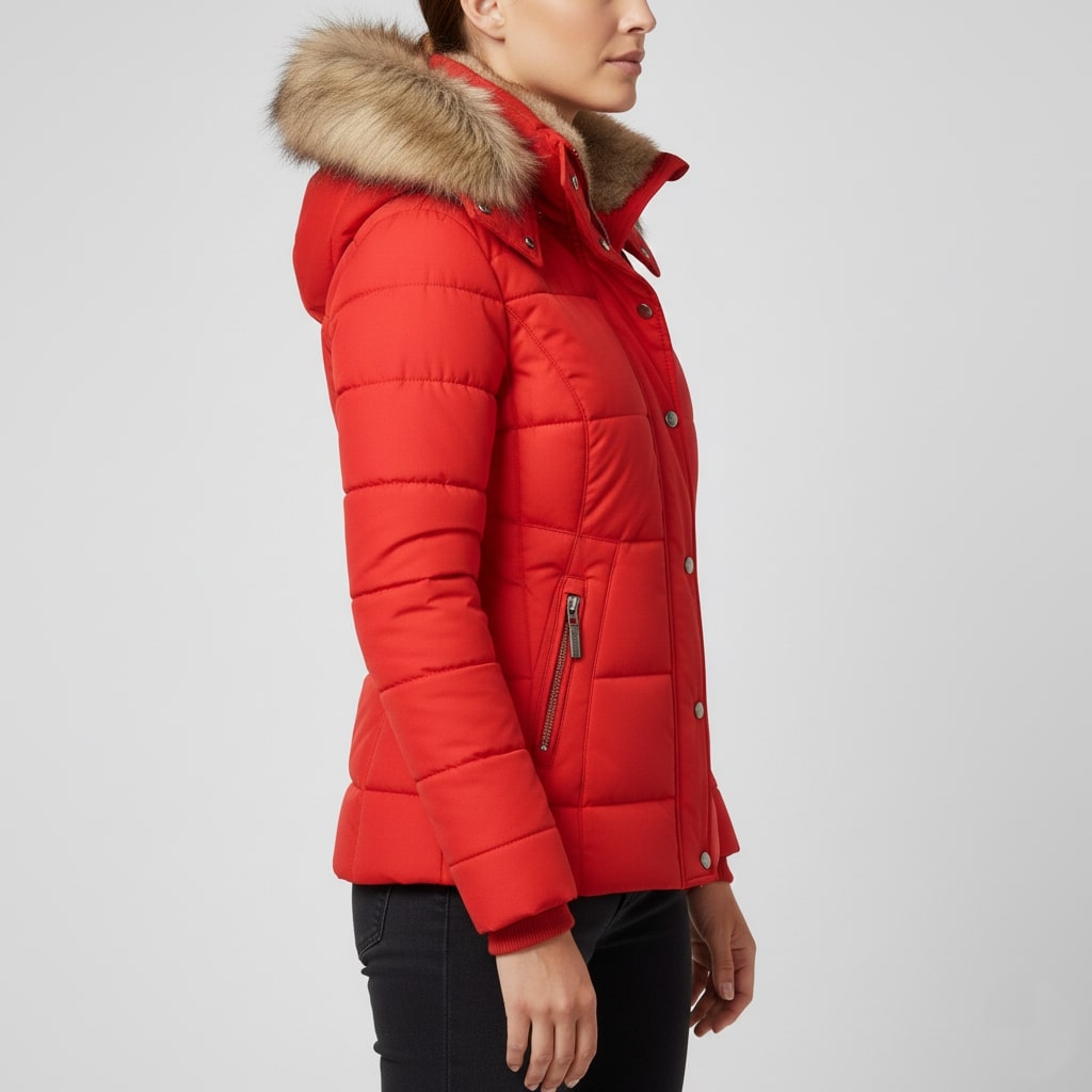 Katrina Women’s Winter Jacket – Insulated Zip-Up Hooded Jacket