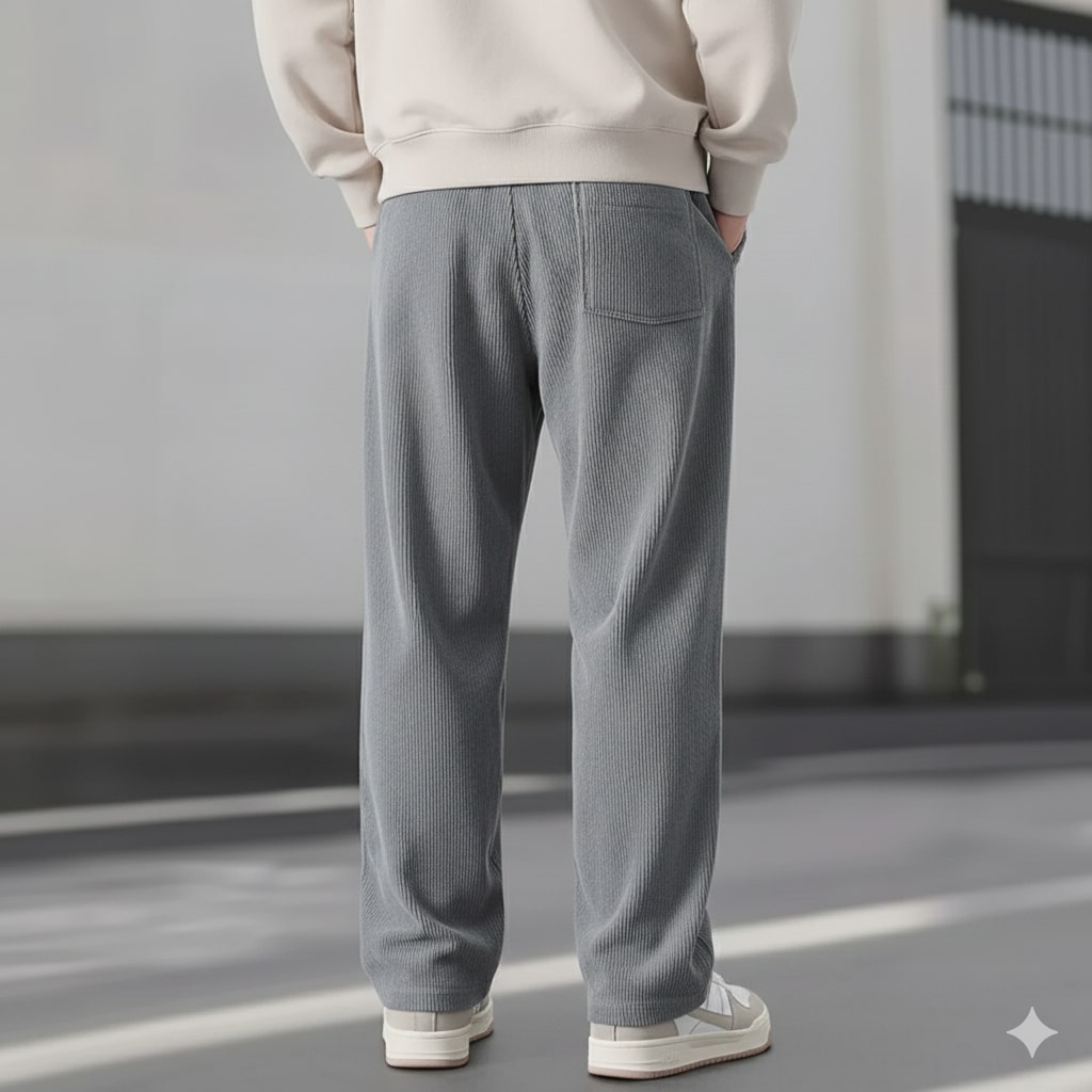 Caleb Men’s Corduroy Sweatpants – Plush Stretch Fabric with Deep Secure Pockets