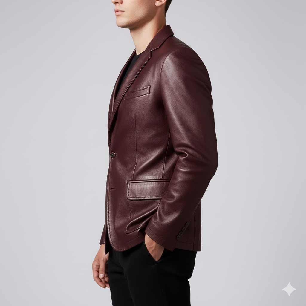Oscar Men’s Leather Jacket – Smooth Leather with Cotton Lining