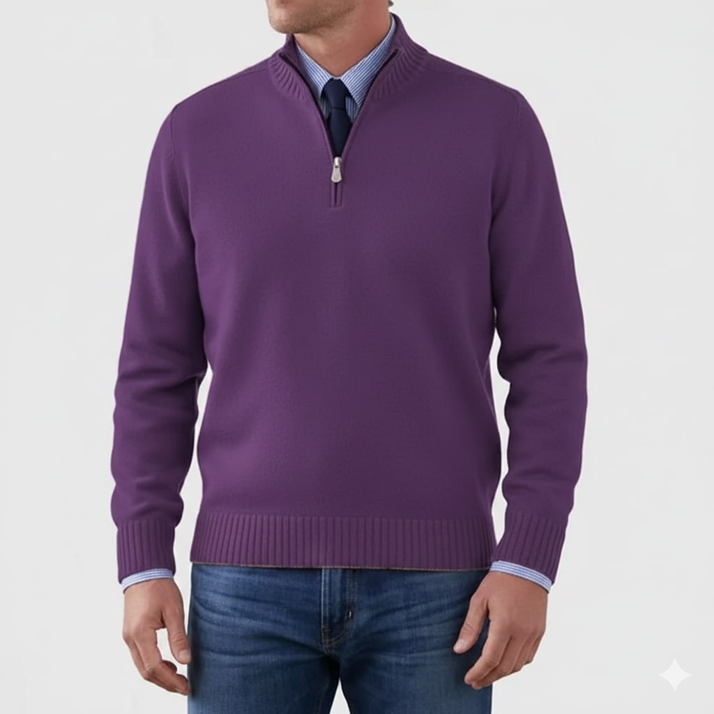 Callum Men’s Half-Zip Sweater – Soft Knit Pullover