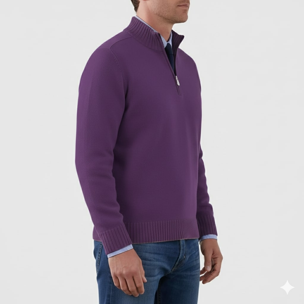 Callum Men’s Half-Zip Sweater – Soft Knit Pullover