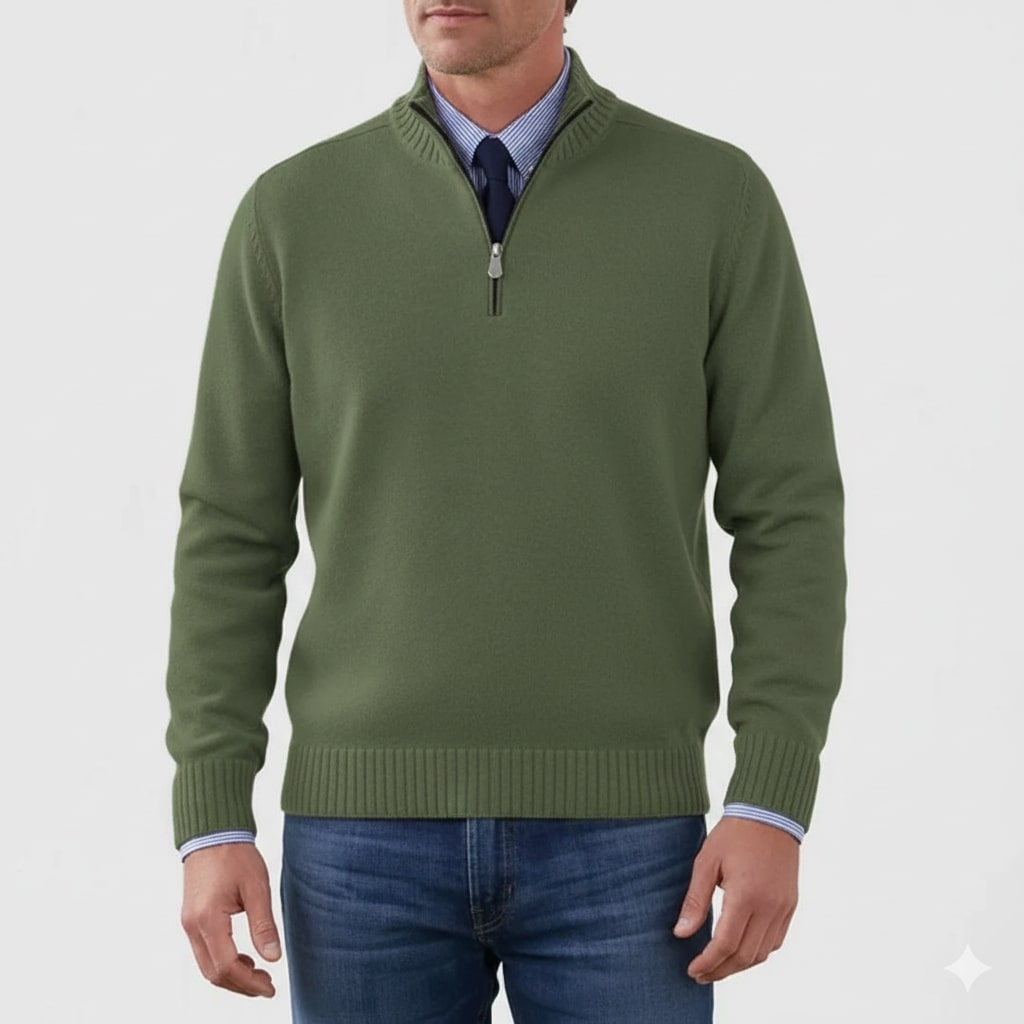 Callum Men’s Half-Zip Sweater – Soft Knit Pullover
