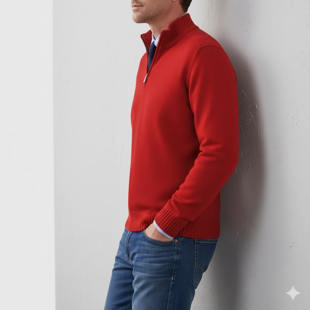 Callum Men’s Half-Zip Sweater – Soft Knit Pullover