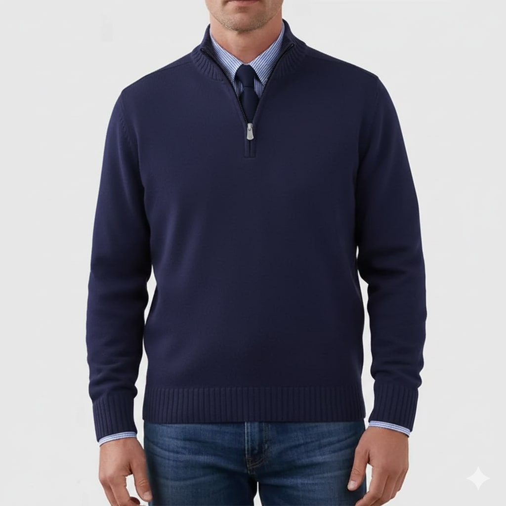 Callum Men’s Half-Zip Sweater – Soft Knit Pullover