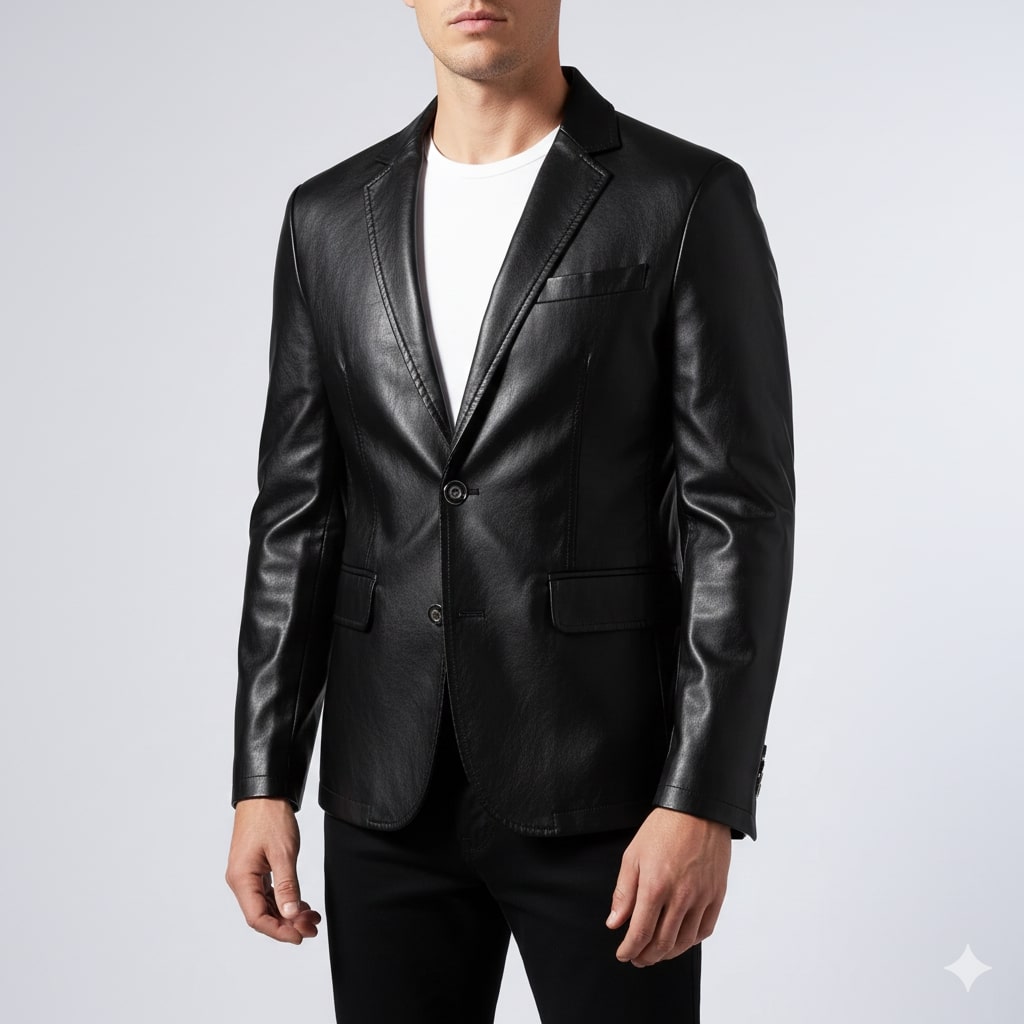 Oscar Men’s Leather Jacket – Smooth Leather with Cotton Lining
