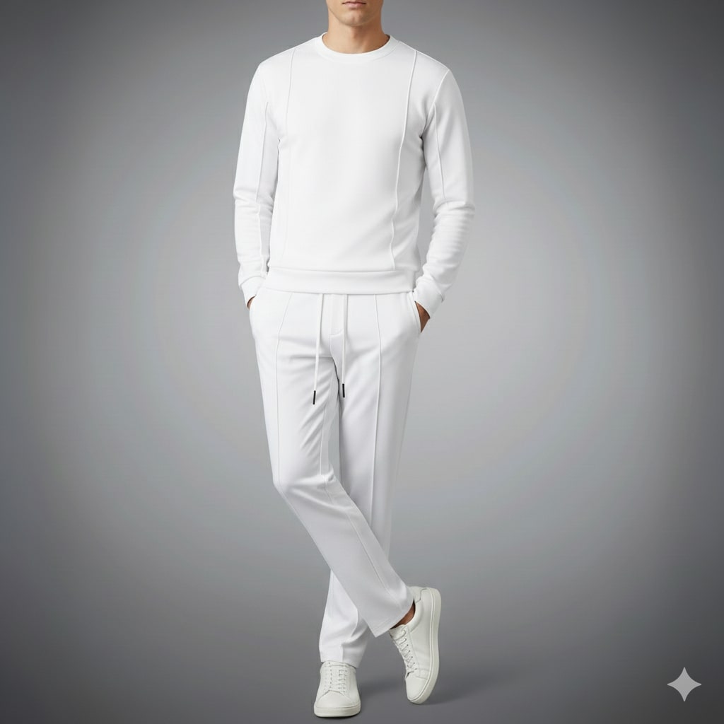 Marlow Cotton-Silk Lounge Set – Premium Men’s 2-Piece Relaxed Co-ord