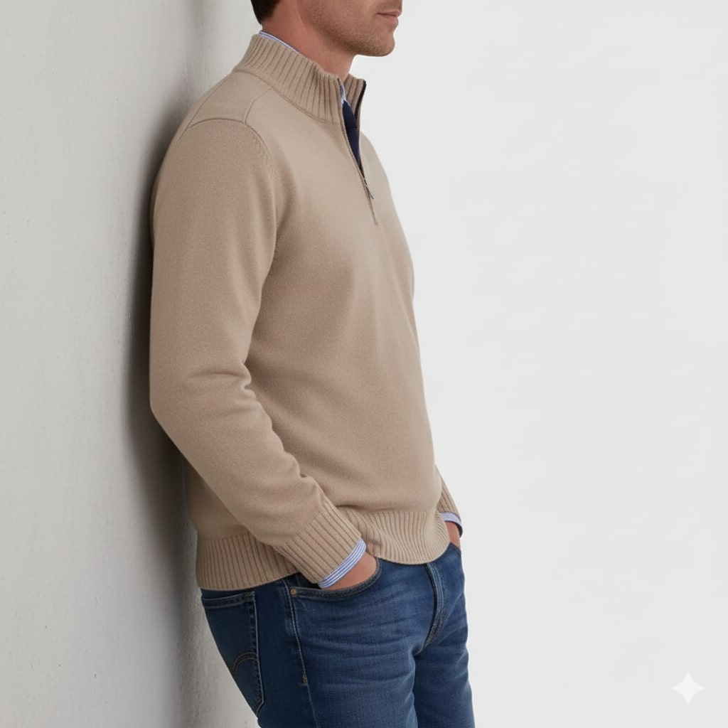 Callum Men’s Half-Zip Sweater – Soft Knit Pullover