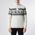 Aldrey Men's Christmas Sweater – Wool Knit Quarter-Zip Pullover