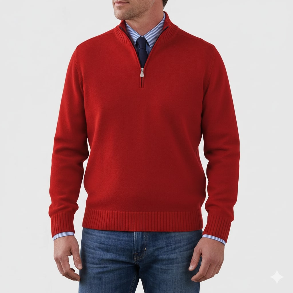 Callum Men’s Half-Zip Sweater – Soft Knit Pullover