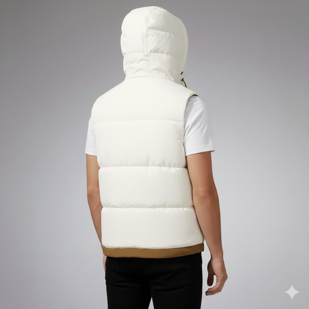 Sian Men’s Puffer Vest – Insulated Lightweight Outerwear with Detachable Hood