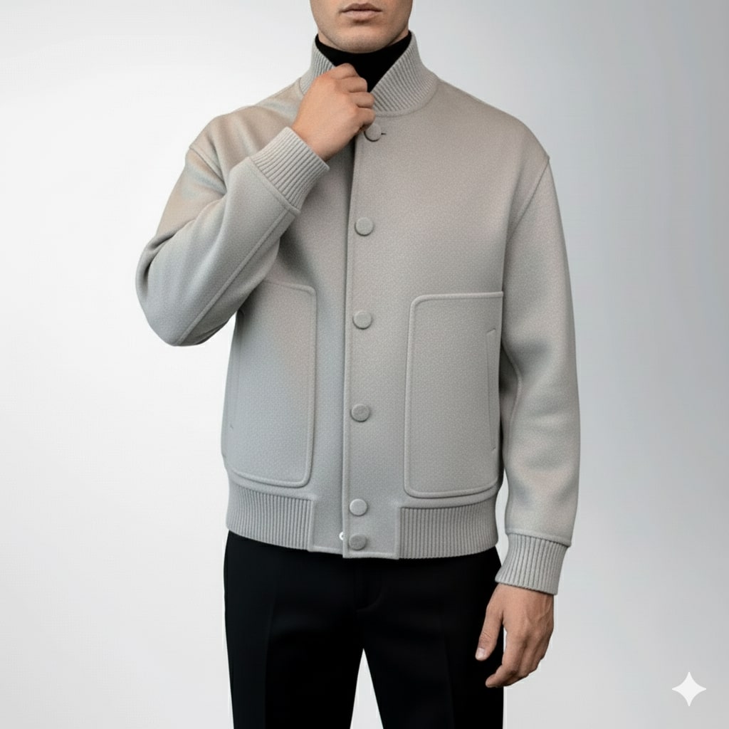 Dorian Men’s Wool Jacket – Lightweight Minimal Style