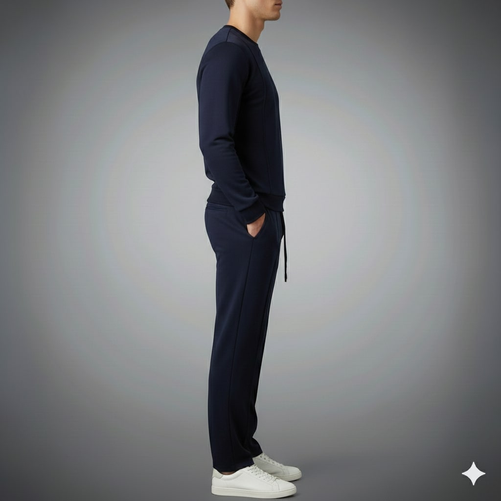Marlow Cotton-Silk Lounge Set – Premium Men’s 2-Piece Relaxed Co-ord