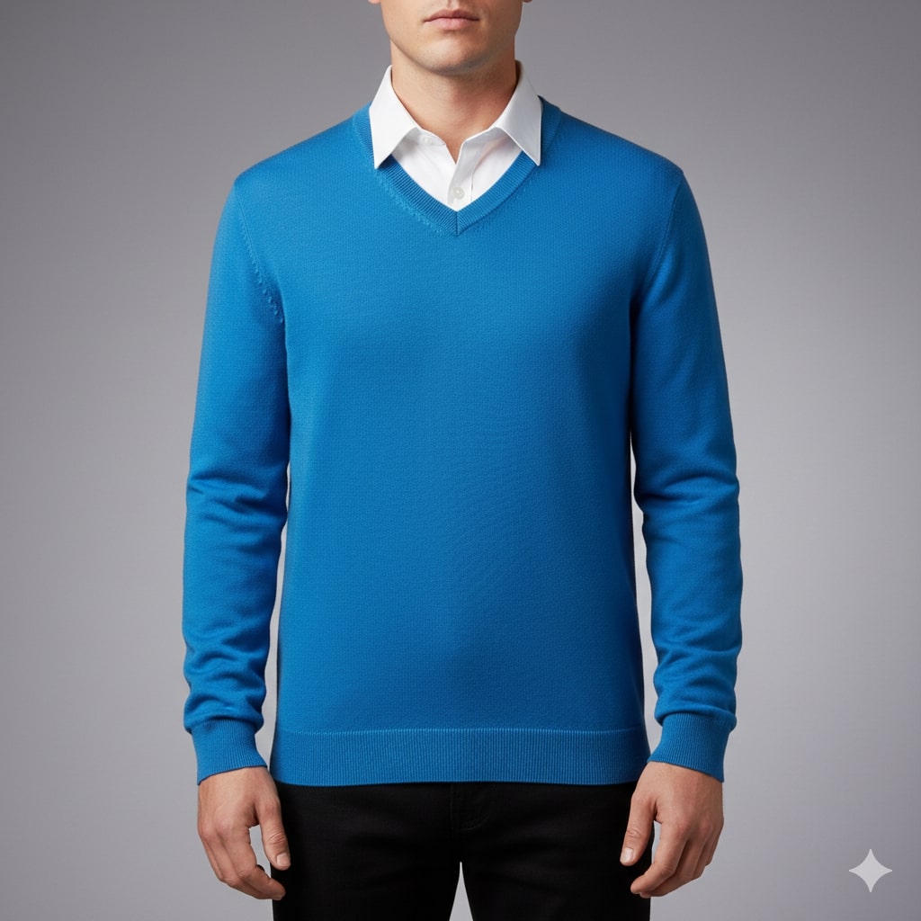 Victoriano Men’s Knit Sweater – Lightweight V-Neck Pullover
