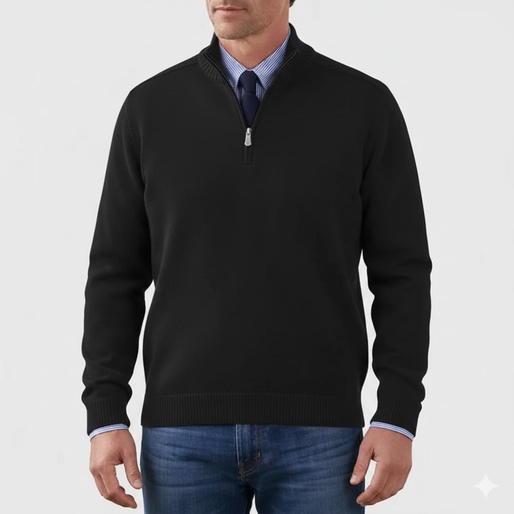 Callum Men’s Half-Zip Sweater – Soft Knit Pullover