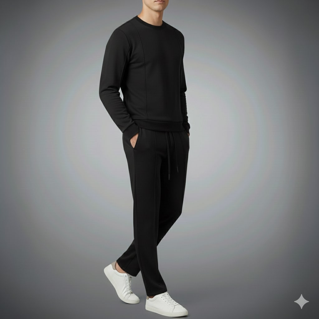 Marlow Cotton-Silk Lounge Set – Premium Men’s 2-Piece Relaxed Co-ord