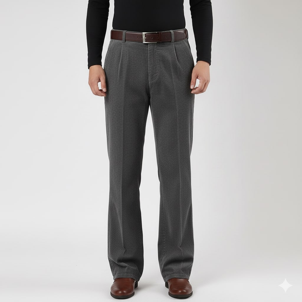 Evan Men’s Corduroy Trousers – Soft Cotton Corduroy Pants with Warm Structured Feel