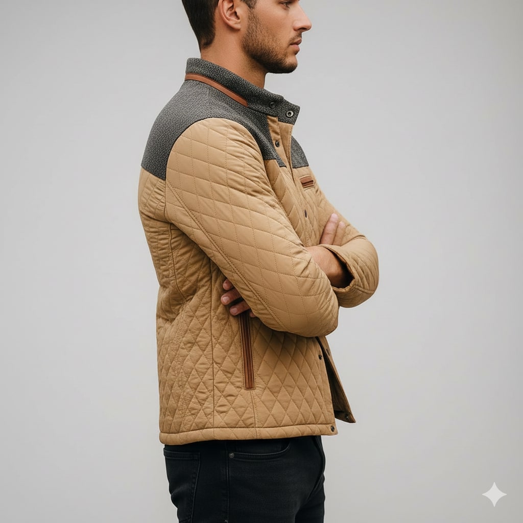 Adriano Men’s Puffer Jacket – Lightweight Quilted Zip-Up Jacket