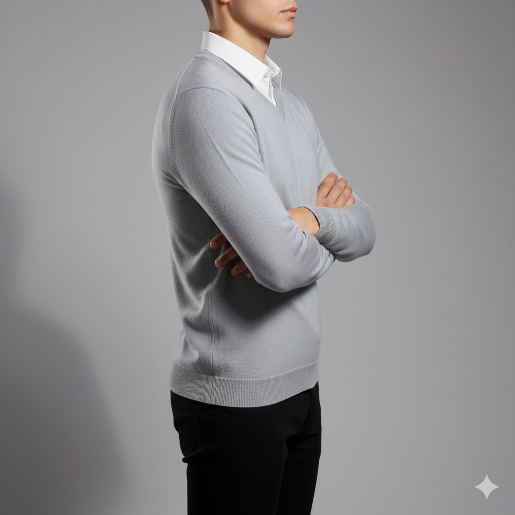 Victoriano Men’s Knit Sweater – Lightweight V-Neck Pullover