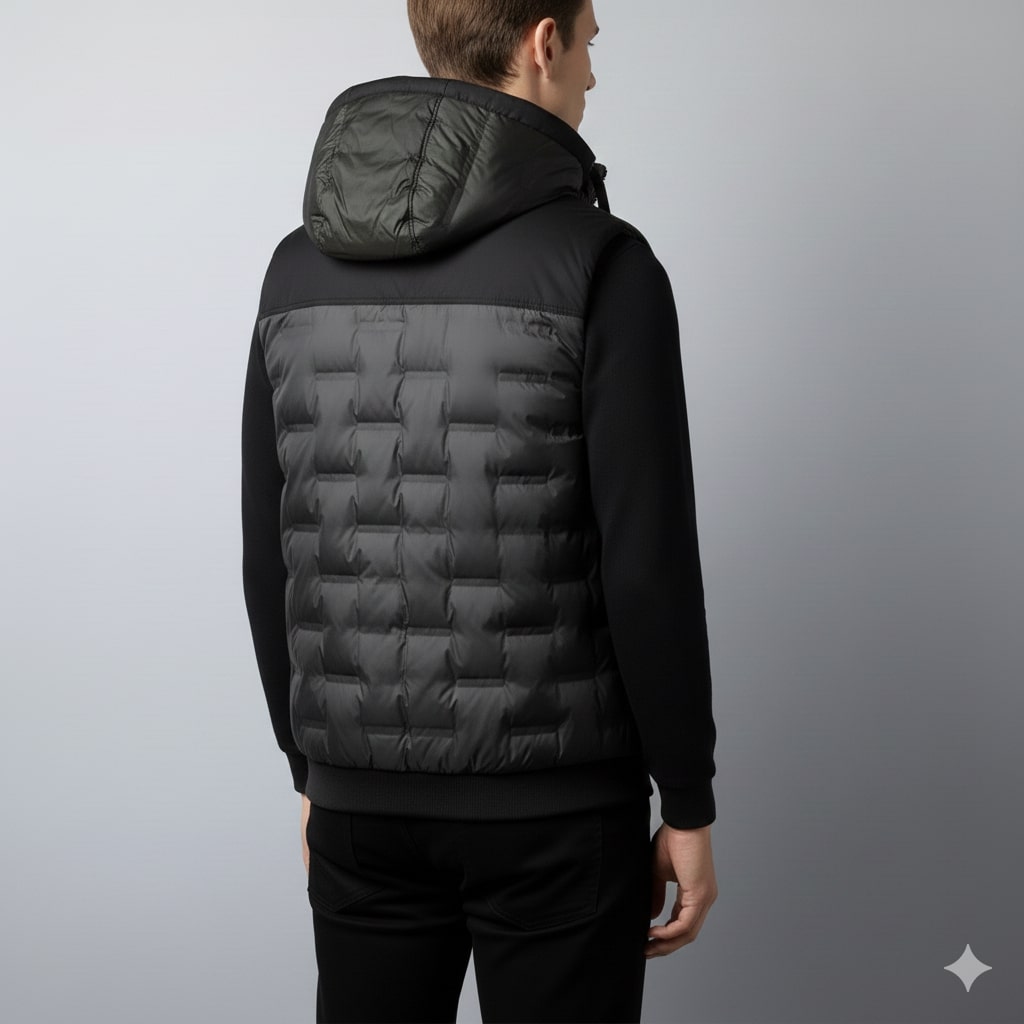 Langford Men’s Hooded Vest – Lightweight Quilted Insulated Fit