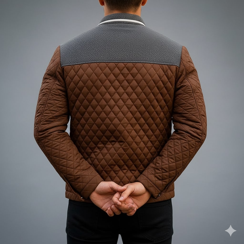 Adriano Men’s Puffer Jacket – Lightweight Quilted Zip-Up Jacket