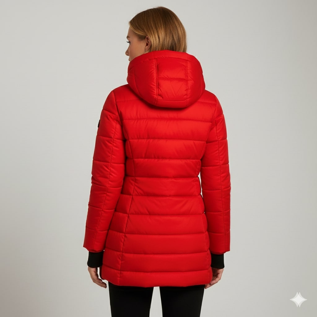 Winona Women’s Puffer Jacket – Quilted Hooded Lightweight Winter Coat